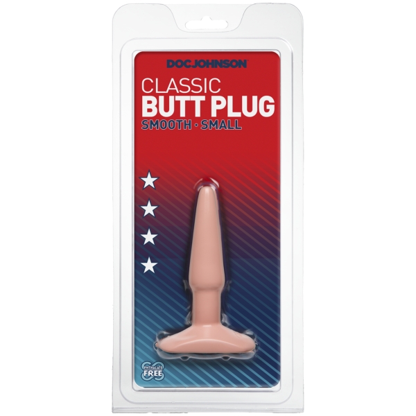 Smooth Classic Butt Plug Small - White pkg