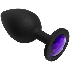 Booty Bling Large Butt Plug with Gem - Purple