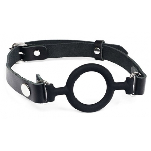 Detachable Silicone O-Ring Gag - Leather Straps
