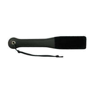 Black Faux Fur-Lined 12" Paddle