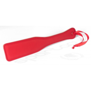 Vegan PU Leather Paddle with Reverse Plush - Red & Green