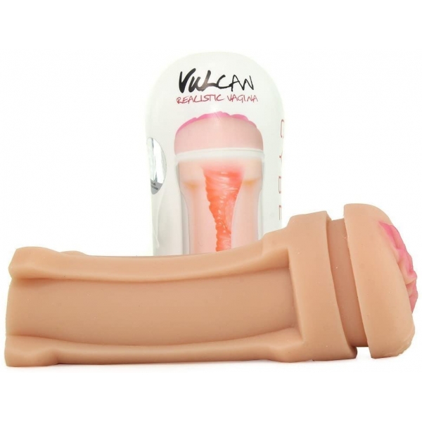 CyberSkin® Vulcan Realistic Vagina Stroker - Cream - Image 2
