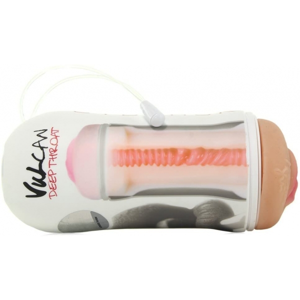 CyberSkin® Vulcan Deep Throat Stroker - Cream - Image 3