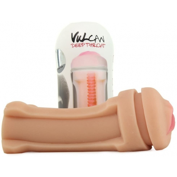 CyberSkin® Vulcan Deep Throat Stroker - Cream - Image 2