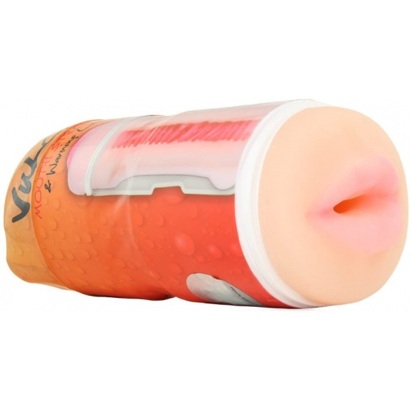 CyberSkin® Vulcan Mouth Stroker with Warming Lube - Cream - Image 4