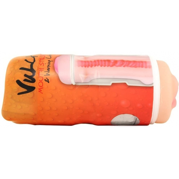 CyberSkin® Vulcan Mouth Stroker with Warming Lube - Cream - Image 3