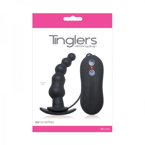 Tinglers Vibrating Butt Plug #1 - Black - Image 2