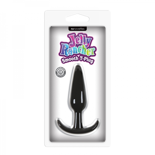 Jelly Rancher T-Plug - Smooth Butt Plug - Black - Image 2