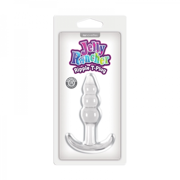 Jelly Rancher T-Plug - Ripple Butt Plug - Clear - Image 2