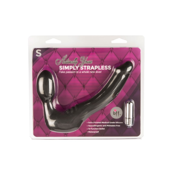 Simply Strapless Vibrating Strap-On - Small/ Black - Image 2