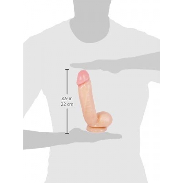 Adam's PleasureSkin® Realistic Cock with Suction Base - Light - Image 3